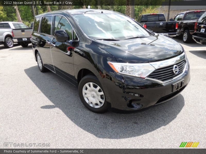 Super Black / Gray 2012 Nissan Quest 3.5 S