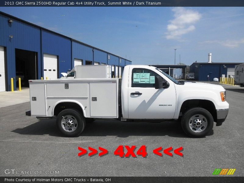 Summit White / Dark Titanium 2013 GMC Sierra 2500HD Regular Cab 4x4 Utility Truck