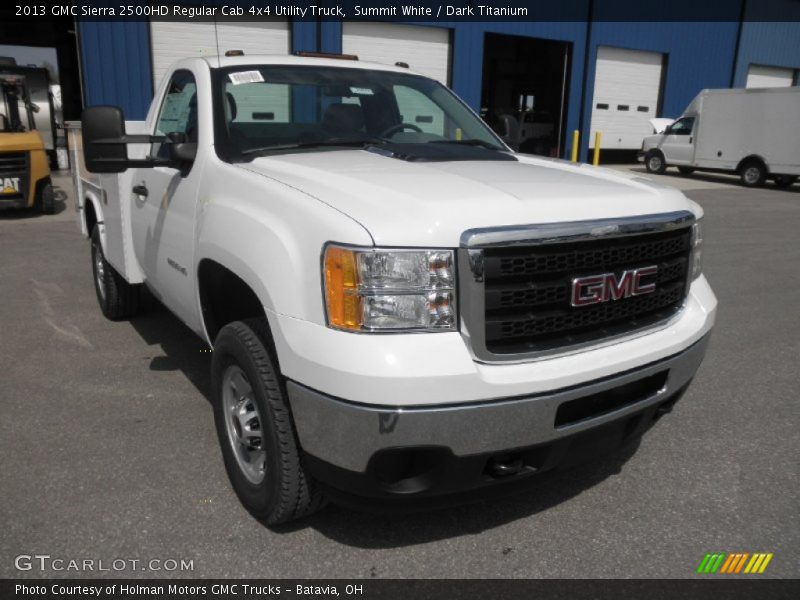 Summit White / Dark Titanium 2013 GMC Sierra 2500HD Regular Cab 4x4 Utility Truck