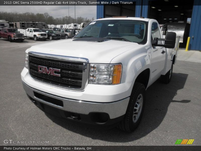 Summit White / Dark Titanium 2013 GMC Sierra 2500HD Regular Cab 4x4 Utility Truck