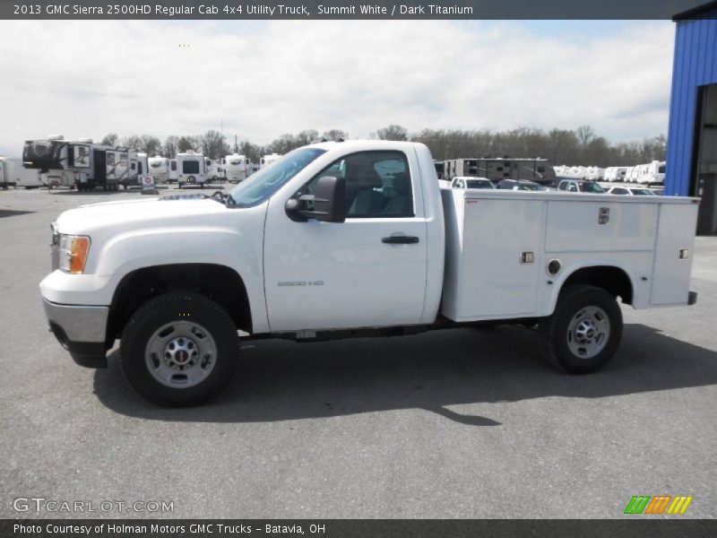 Summit White / Dark Titanium 2013 GMC Sierra 2500HD Regular Cab 4x4 Utility Truck