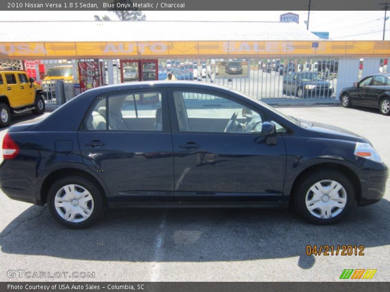 Blue Onyx Metallic / Charcoal 2010 Nissan Versa 1.8 S Sedan