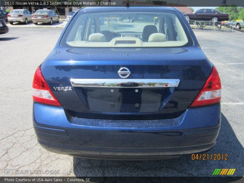 Blue Onyx Metallic / Charcoal 2010 Nissan Versa 1.8 S Sedan