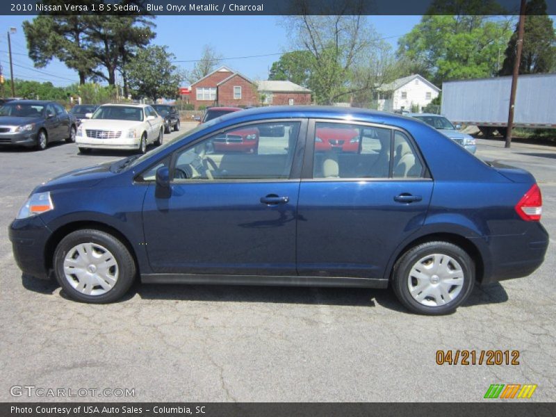 Blue Onyx Metallic / Charcoal 2010 Nissan Versa 1.8 S Sedan