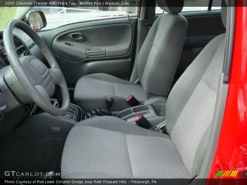Wildfire Red / Medium Gray 2000 Chevrolet Tracker 4WD Hard Top
