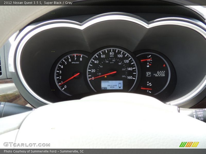 Super Black / Gray 2012 Nissan Quest 3.5 S
