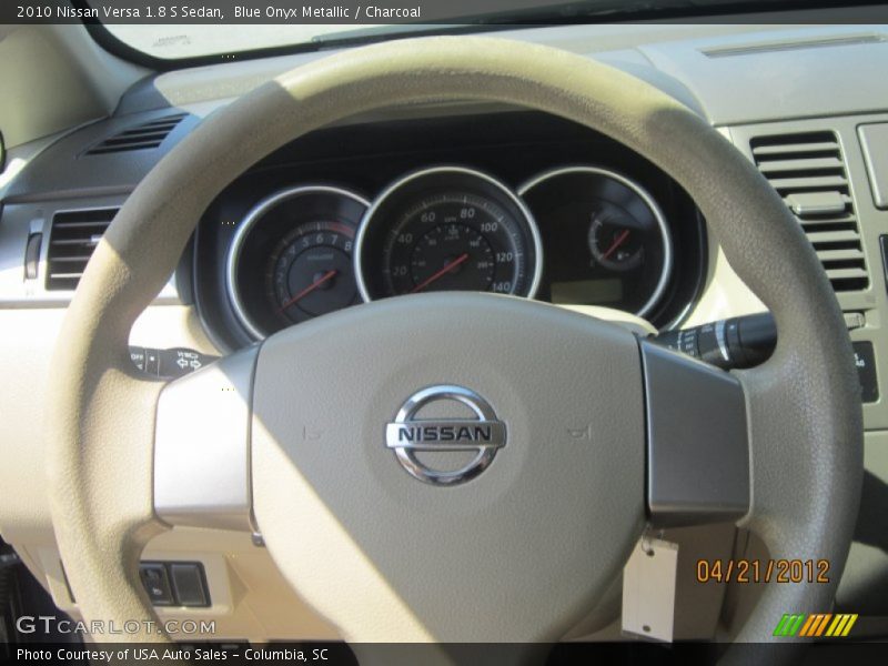 Blue Onyx Metallic / Charcoal 2010 Nissan Versa 1.8 S Sedan