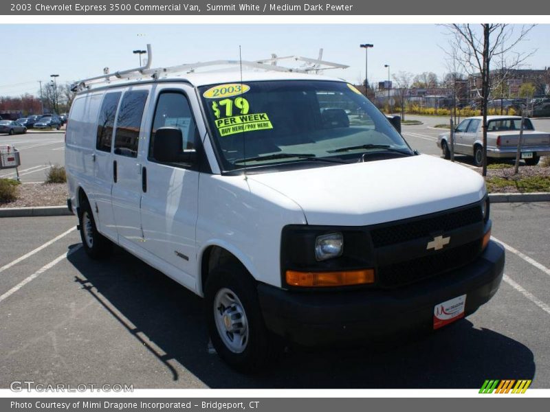 Summit White / Medium Dark Pewter 2003 Chevrolet Express 3500 Commercial Van