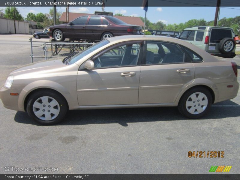 Champagne Beige Metallic / Grey 2008 Suzuki Forenza