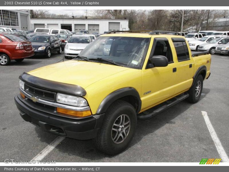 Yellow / Graphite 2003 Chevrolet S10 LS Crew Cab 4x4