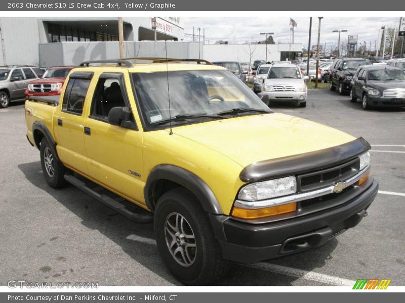 Yellow / Graphite 2003 Chevrolet S10 LS Crew Cab 4x4