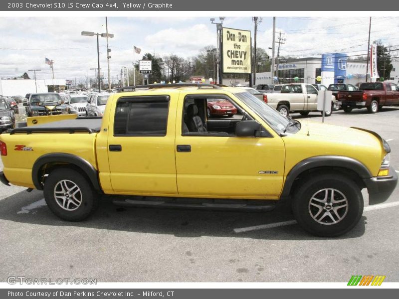 Yellow / Graphite 2003 Chevrolet S10 LS Crew Cab 4x4