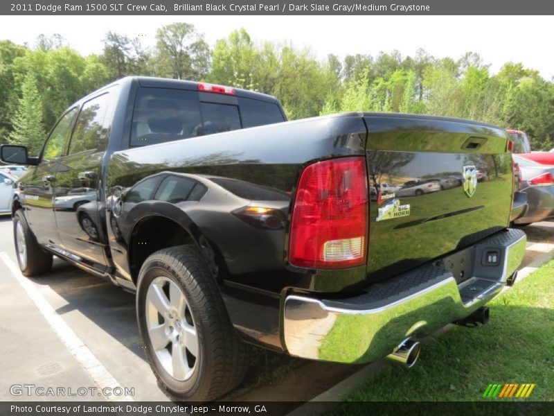 Brilliant Black Crystal Pearl / Dark Slate Gray/Medium Graystone 2011 Dodge Ram 1500 SLT Crew Cab
