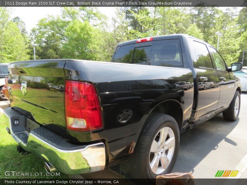 Brilliant Black Crystal Pearl / Dark Slate Gray/Medium Graystone 2011 Dodge Ram 1500 SLT Crew Cab