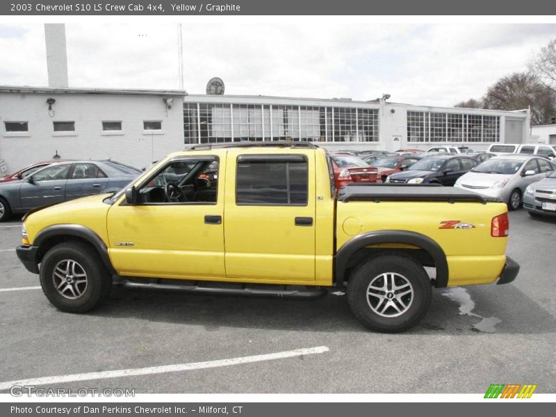 Yellow / Graphite 2003 Chevrolet S10 LS Crew Cab 4x4