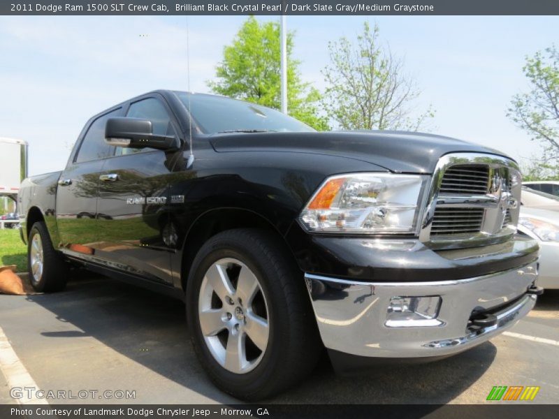 Brilliant Black Crystal Pearl / Dark Slate Gray/Medium Graystone 2011 Dodge Ram 1500 SLT Crew Cab