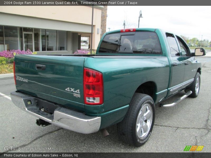 Timberline Green Pearl Coat / Taupe 2004 Dodge Ram 1500 Laramie Quad Cab 4x4