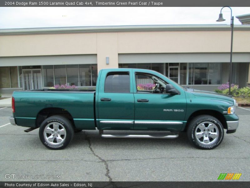 Timberline Green Pearl Coat / Taupe 2004 Dodge Ram 1500 Laramie Quad Cab 4x4
