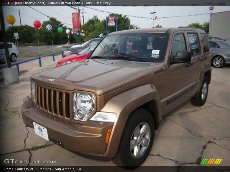 Canyon Brown Pearl / Dark Slate Gray 2012 Jeep Liberty Sport