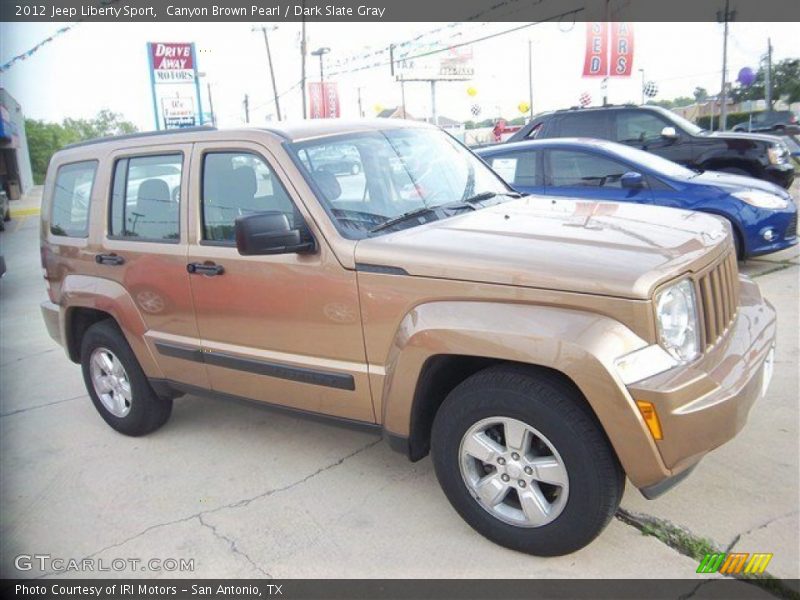 Canyon Brown Pearl / Dark Slate Gray 2012 Jeep Liberty Sport