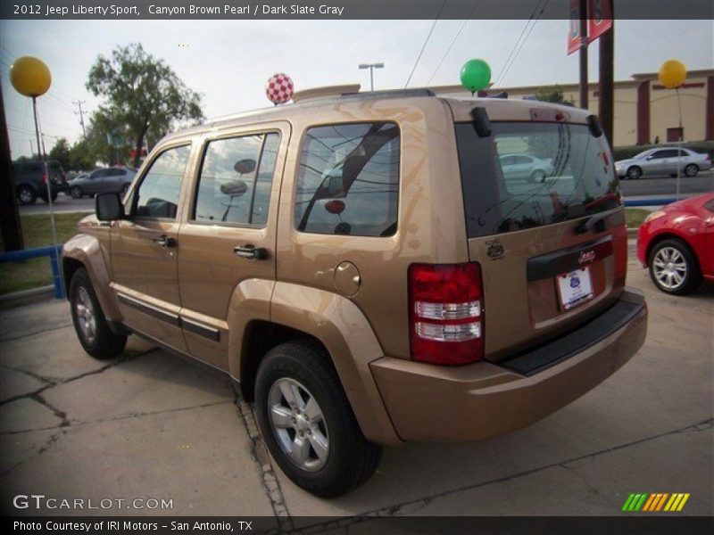 Canyon Brown Pearl / Dark Slate Gray 2012 Jeep Liberty Sport