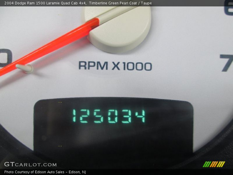 Timberline Green Pearl Coat / Taupe 2004 Dodge Ram 1500 Laramie Quad Cab 4x4