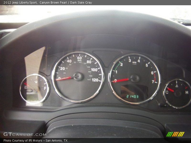 Canyon Brown Pearl / Dark Slate Gray 2012 Jeep Liberty Sport