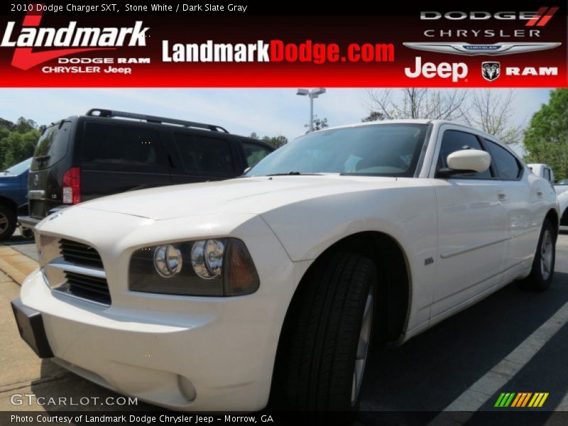 Stone White / Dark Slate Gray 2010 Dodge Charger SXT