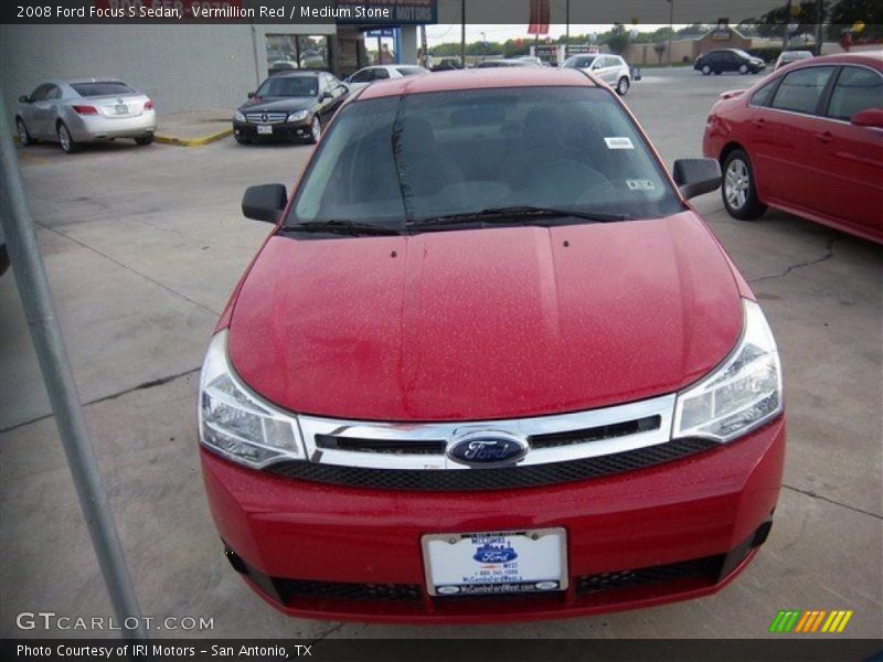 Vermillion Red / Medium Stone 2008 Ford Focus S Sedan
