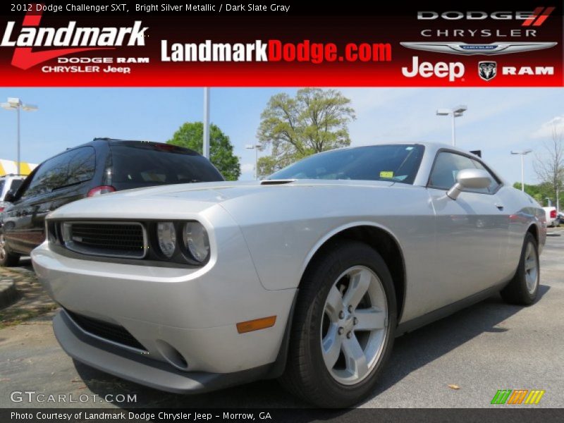 Bright Silver Metallic / Dark Slate Gray 2012 Dodge Challenger SXT