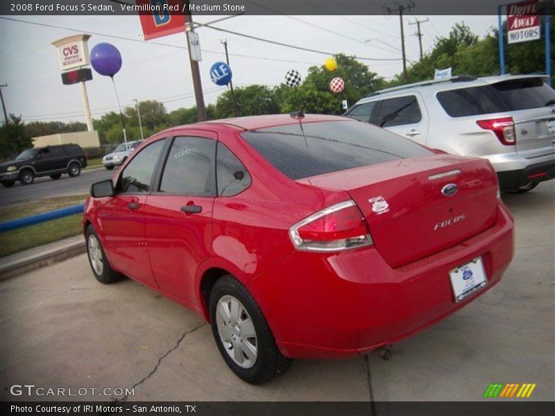 Vermillion Red / Medium Stone 2008 Ford Focus S Sedan