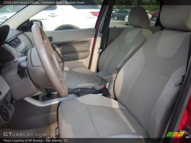 Vermillion Red / Medium Stone 2008 Ford Focus S Sedan