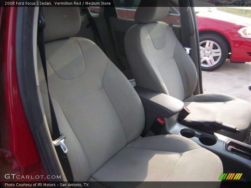 Vermillion Red / Medium Stone 2008 Ford Focus S Sedan