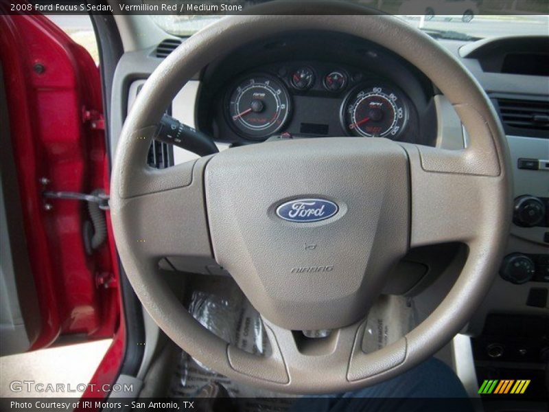 Vermillion Red / Medium Stone 2008 Ford Focus S Sedan