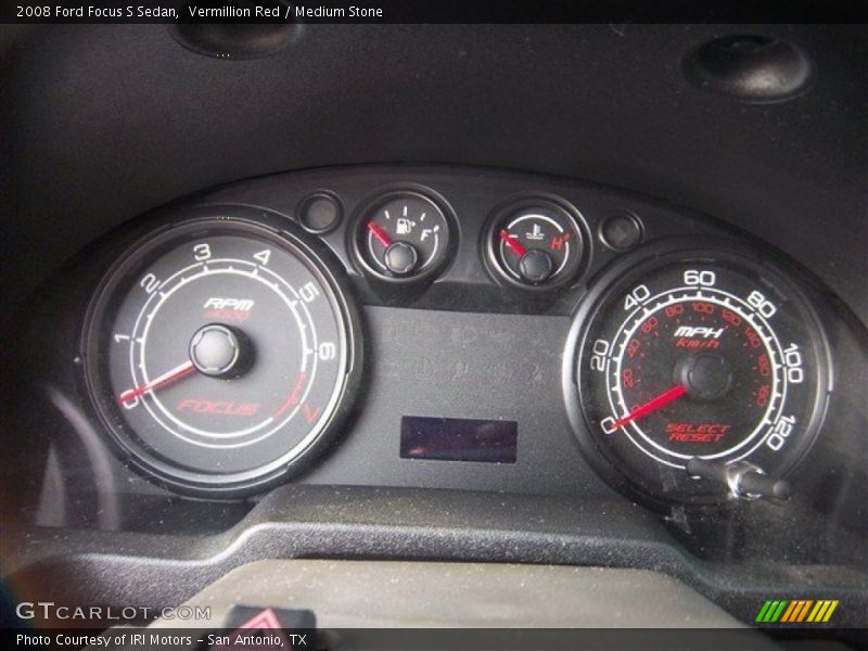 Vermillion Red / Medium Stone 2008 Ford Focus S Sedan