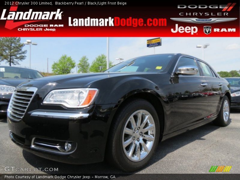 Blackberry Pearl / Black/Light Frost Beige 2012 Chrysler 300 Limited