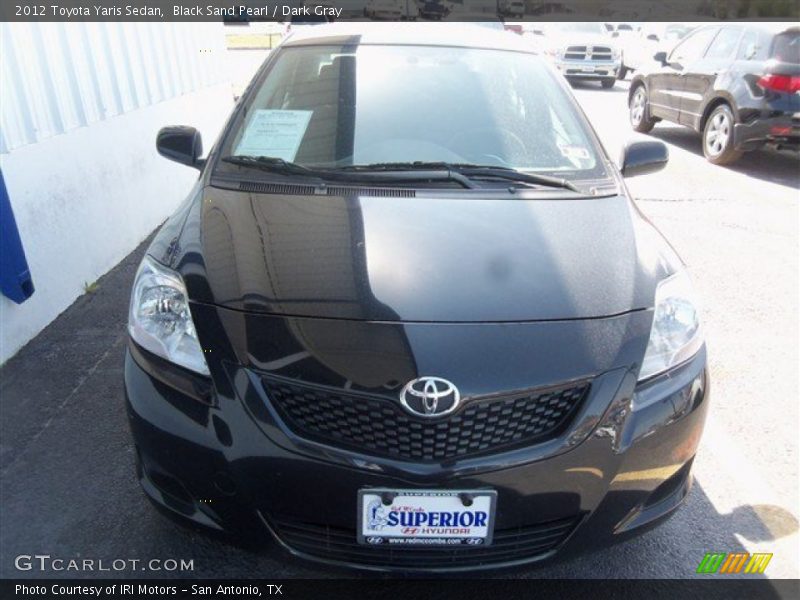 Black Sand Pearl / Dark Gray 2012 Toyota Yaris Sedan