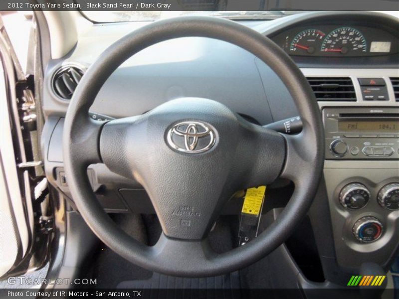 Black Sand Pearl / Dark Gray 2012 Toyota Yaris Sedan