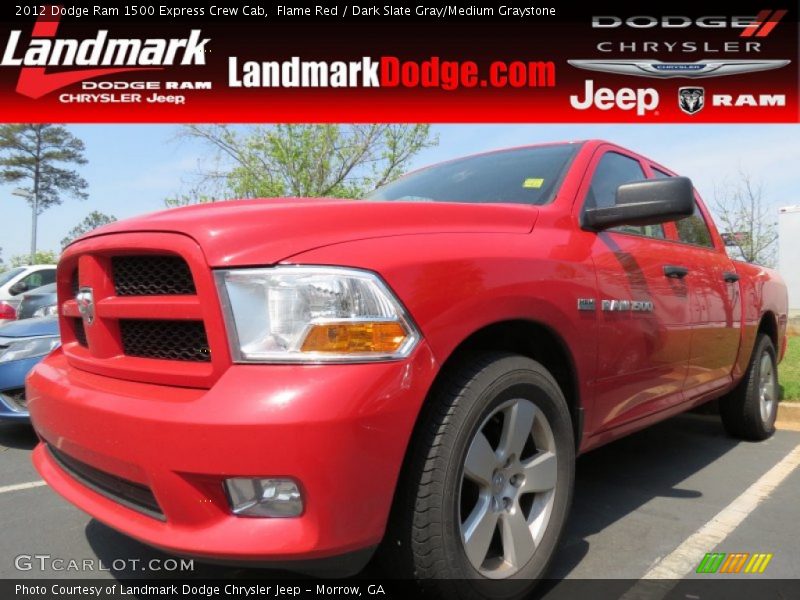 Flame Red / Dark Slate Gray/Medium Graystone 2012 Dodge Ram 1500 Express Crew Cab