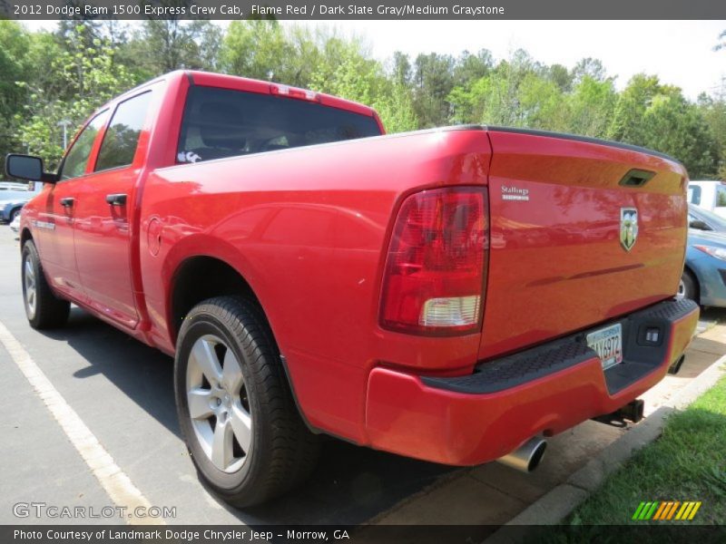 Flame Red / Dark Slate Gray/Medium Graystone 2012 Dodge Ram 1500 Express Crew Cab