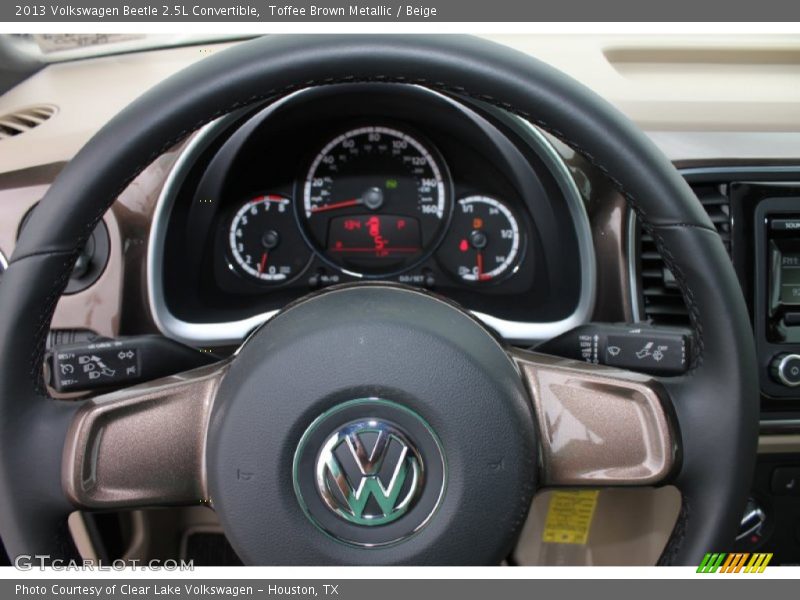 Toffee Brown Metallic / Beige 2013 Volkswagen Beetle 2.5L Convertible