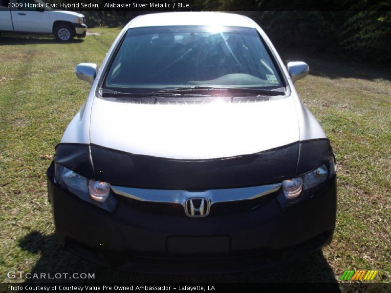 Alabaster Silver Metallic / Blue 2009 Honda Civic Hybrid Sedan