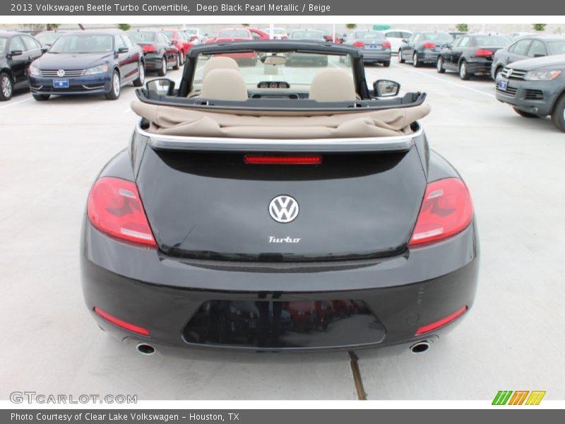 Deep Black Pearl Metallic / Beige 2013 Volkswagen Beetle Turbo Convertible