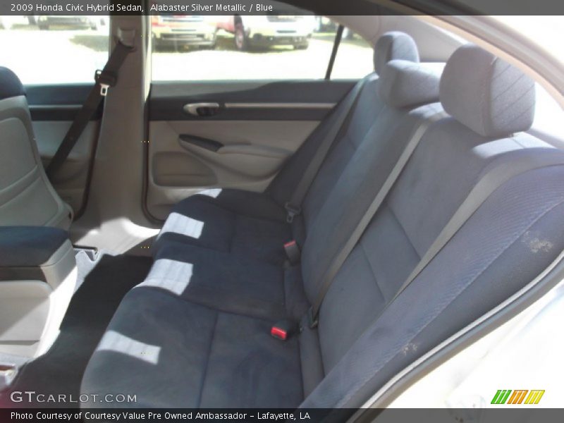 Alabaster Silver Metallic / Blue 2009 Honda Civic Hybrid Sedan