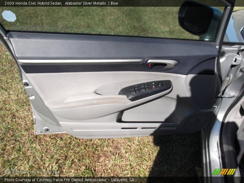 Alabaster Silver Metallic / Blue 2009 Honda Civic Hybrid Sedan