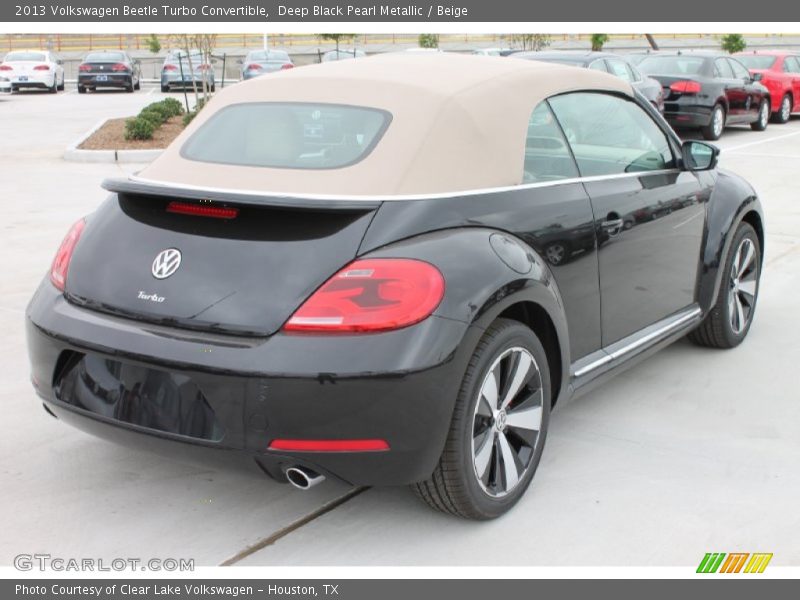 Deep Black Pearl Metallic / Beige 2013 Volkswagen Beetle Turbo Convertible