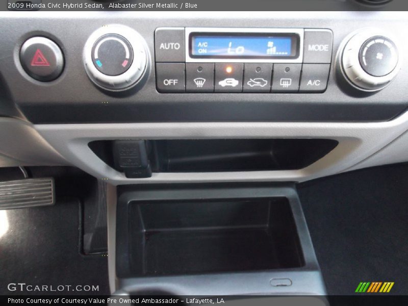 Alabaster Silver Metallic / Blue 2009 Honda Civic Hybrid Sedan