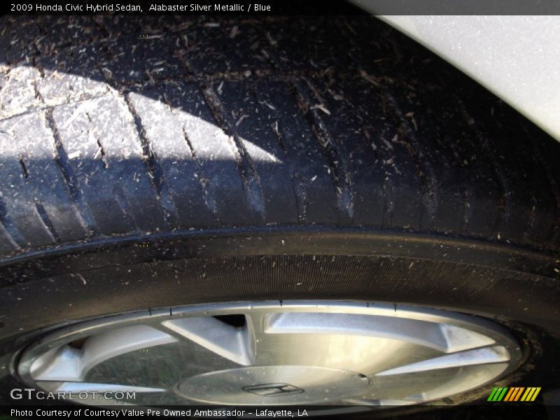 Alabaster Silver Metallic / Blue 2009 Honda Civic Hybrid Sedan