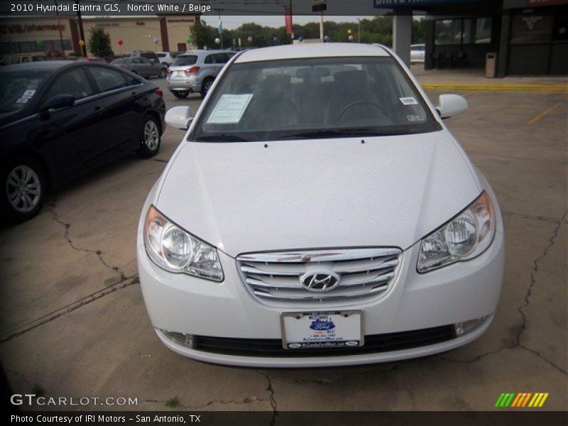 Nordic White / Beige 2010 Hyundai Elantra GLS