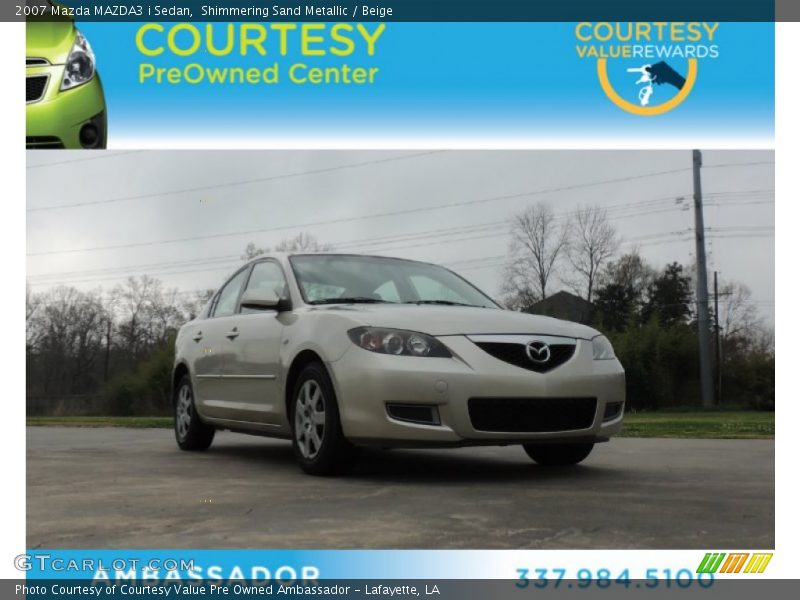 Shimmering Sand Metallic / Beige 2007 Mazda MAZDA3 i Sedan